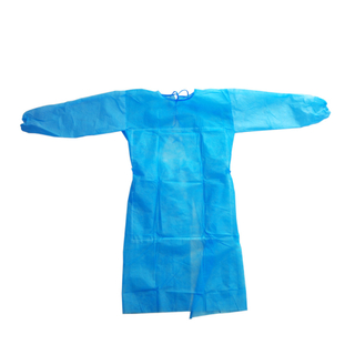 Reinforced spunlace surgical gown